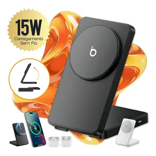 Basike Suporte De Carregador Inducao Sem Fio Magnético Rápido Turbo Magsafe Para iPhone 11 12 13 14 Pro Max Plus Samsung Galaxy S23 S23 Ultra S24 S25 Z Flip Fold Motorola LG Sony Xperia Nothing Phone
