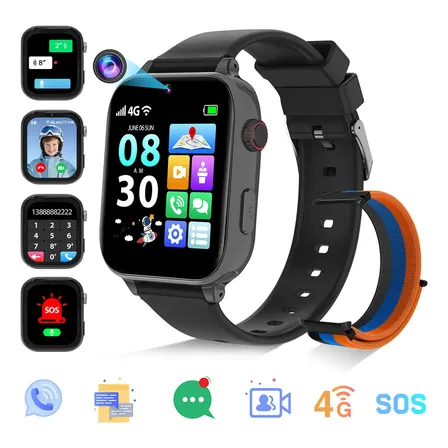 Smartwatch Pthtechus Reloj Inteligente Para Niños A22 BLACK reloj watch tela de 1.54" com pulseira de siliconetrançado - cor preto