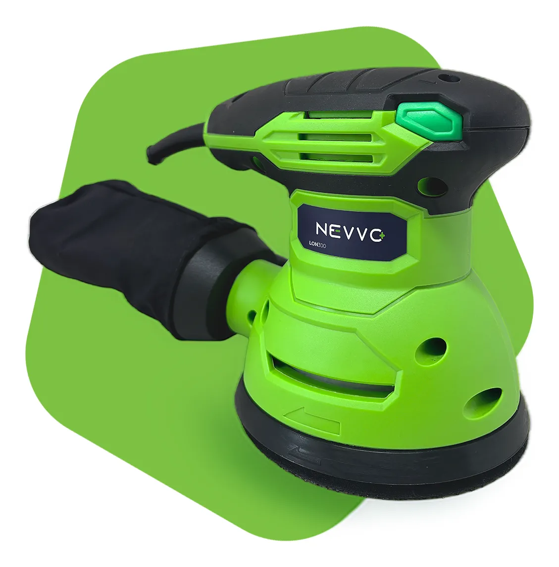 Lixadeira Roto Orbital Nevvo Lon300 127v 12000 Rpm 127v Verde 60 Hz