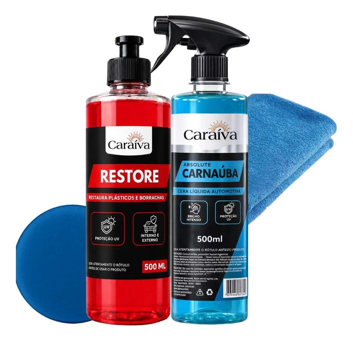 Kit Cera De Carnaúba Absolte E Restore Revitalizador Plastic