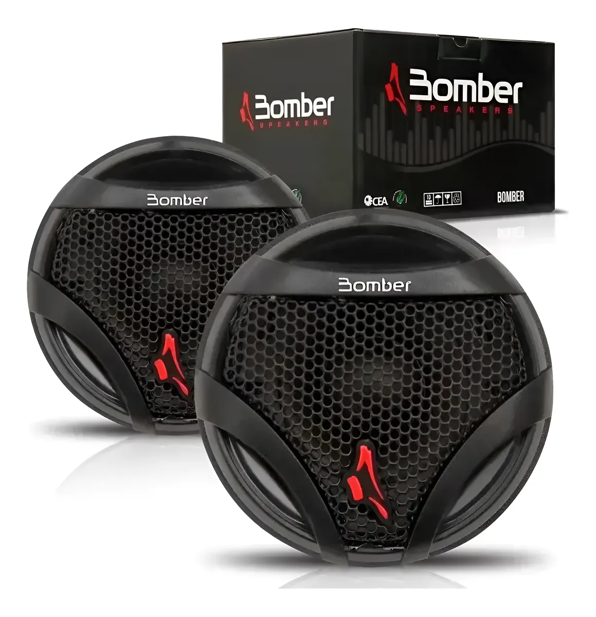 Par Mini Tweeter Bomber C/capacitor Upgrade 120w 4ohms Preto Preto