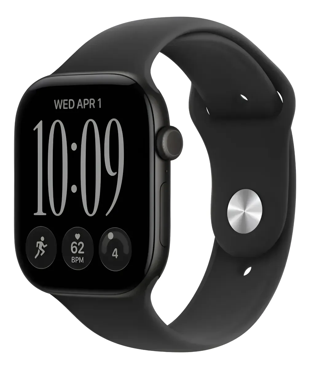 Apple Watch Series 12 42mm Alumínio Preto Pulseira S/m Preto Milanês