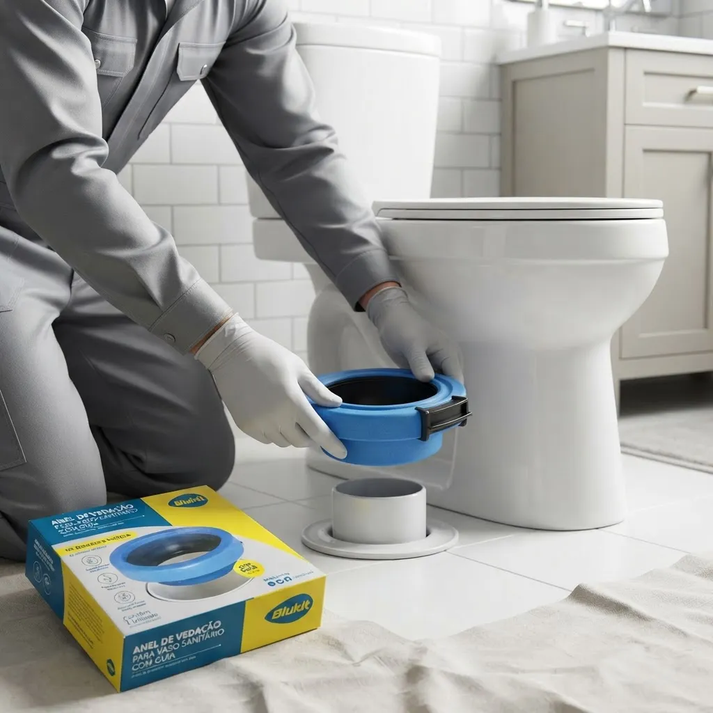 Blukit Anel De Vedação Para Vaso C/ Guia Azul-marinho