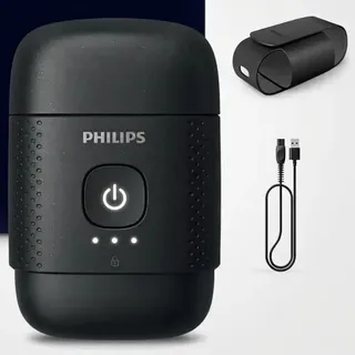 Philips Barbeador Elétrico Compacto Série 500 com Lâminas SteelPrecision Barbear rente em qualquer lugar | Tecnologia Lift & Cut | Cabeças Flutuantes 3D | 40 min sem fio | S591/05