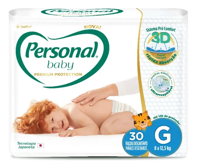 Fralda Baby Premium Protection G 30 Uni 8 A 12,5kg Personal Grande (g) Sem Gênero