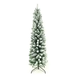 Árvore De Natal Slim Nevada 2.10m 700 Galhos Pinheiro Luxo - Verde
