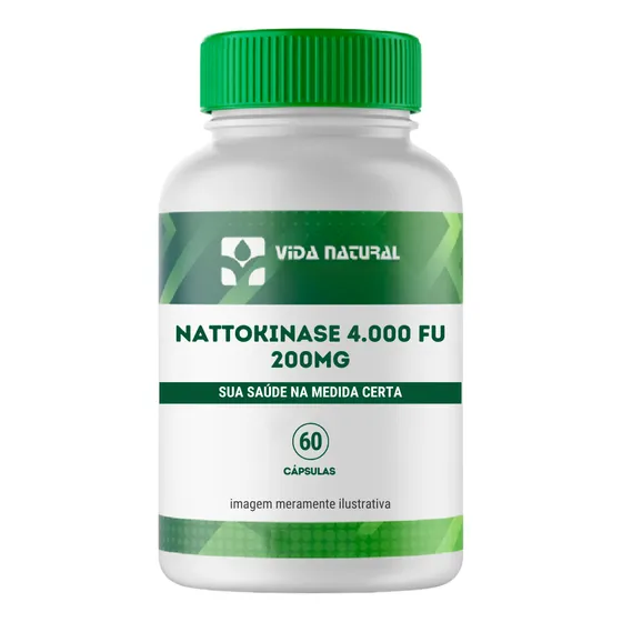 Nattokinase 4000fu 200mg Sistema Circulatório 60 Cápsulas Sem Sabor