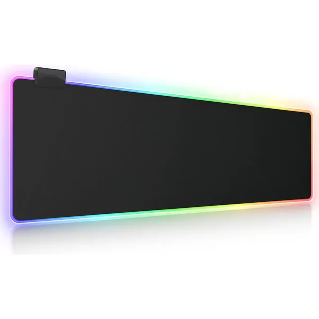 Mousepad Gamer Rgb Aportex 80x30cm 11 Modos Iluminação Led Preto
