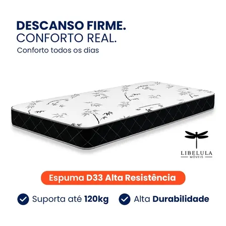 Colchão Solteiro Confort Max D33 188x88 Cm - Libélula Moveis