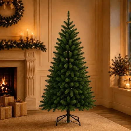 Árvore De Natal Pinheiro Verde 1,20 Metros 300 Galhos Luxo Cheia Dekasa Verde-escuro