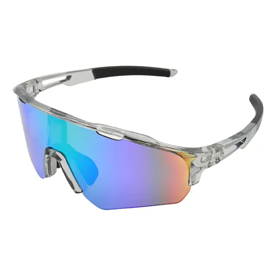Óculos Esportivo Ciclismo Bike Proteção Corrida Baixa Pace Lente Cinza Transparente Espelhado