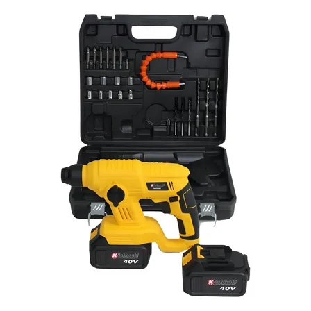 Martelete Rotativo A Bateria Furadeira 40v Nakasaki Cor Amarelo 127/220v