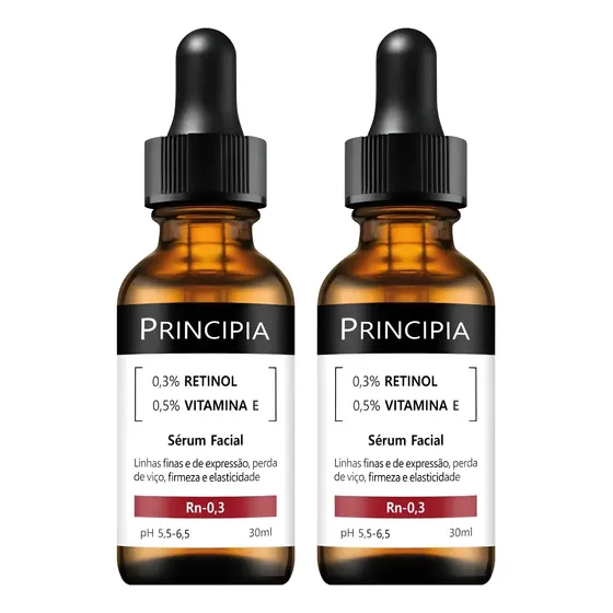 Principia Kit C/ 2 Séruns Retinol 0,3% + Vitamina E - Rn-0,3