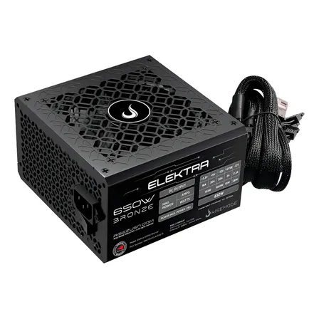 Fonte Rise Mode Elektra 650w Rm-psu-elk-650-b Para Pc Preto