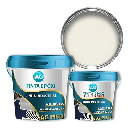 Tinta Epoxi 18kg Industrial Bicomponente Ag Cor Branco Puro Ral9010