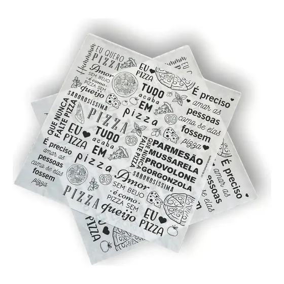 Papel Manteiga Champers para Forração de Pizza 40x40 cm Antiaderente com 1000 Folhas