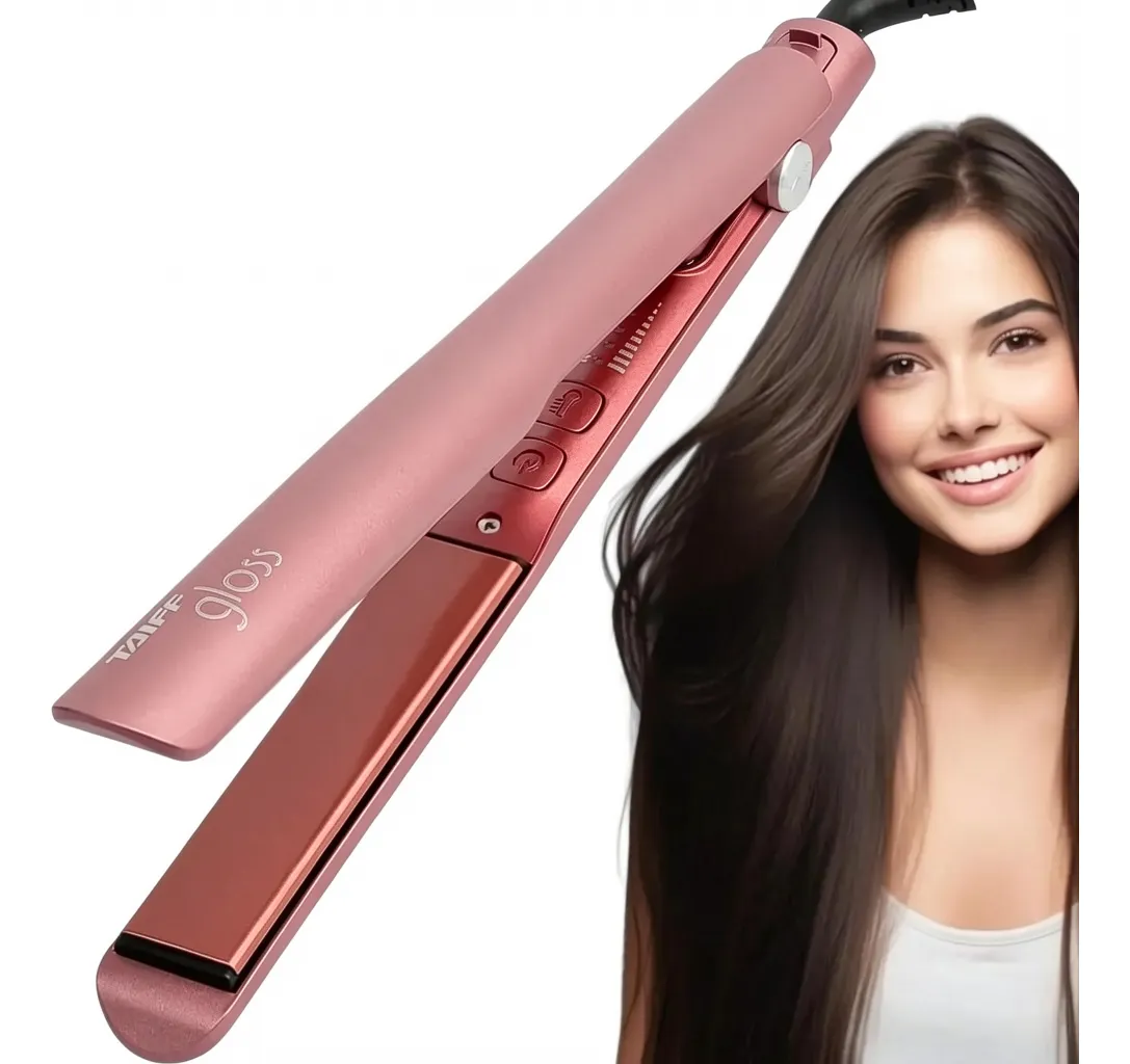 Chapinha Taiff Profissional Alisa Modela E Hidrata O Cabelo Rose 127v/220v