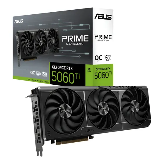 Placa de Vídeo ASUS PRIME-RTX 5060 TI O16G NVIDIA 16GB GDDR7