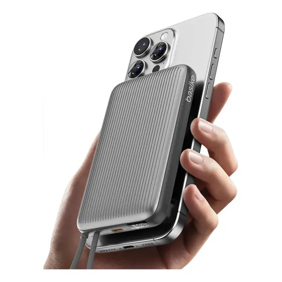 Power Bank Basike 10000mAh Magnético com Indução para iPhone e Android
