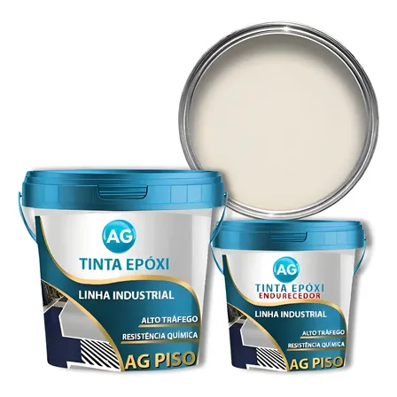 Tinta Epoxi 18kg Industrial Bicomponente Ag Cor Creme Ral9001