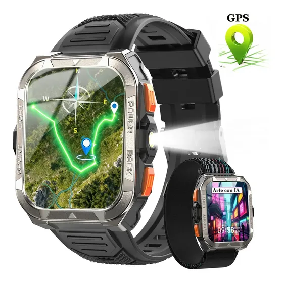 Smartwatch Blackview W80PRO Tela 2.1 Bluetooth IP68 Preto Bateria 900mAh Militar