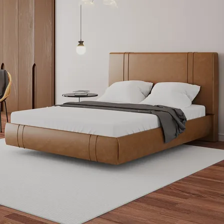 Cama Queen Com Cabeceira 160cm Astra Couríssimo Canela