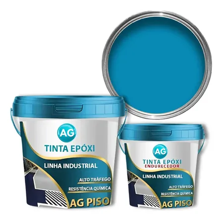 Tinta Epoxi Industrial Azul Claro Ag - Ral5012 18kg