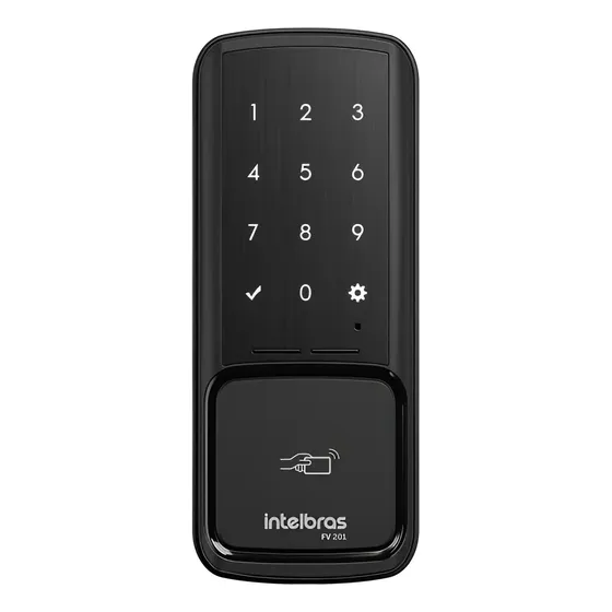 Fechadura Digital De Sobrepor Fv 201 Intelbras Preto
