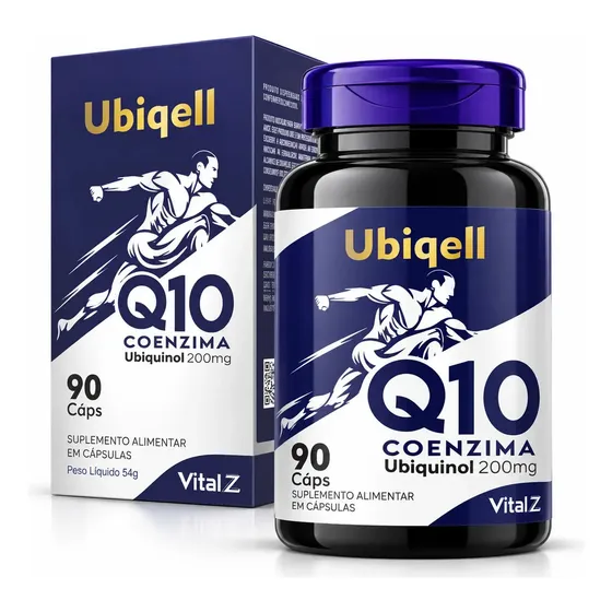 Coenzima Q10 Ubiquinol 200mg CoQ10 Forma Ativa 90 Cápsulas