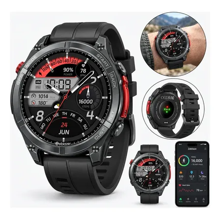 Relógio Smartwatch Gps E Gnss Zeblaze Stratos 4 Tela Amoled 1,43'' À Prova D'água 5atm Ip69k Com Chamadas... Silicone