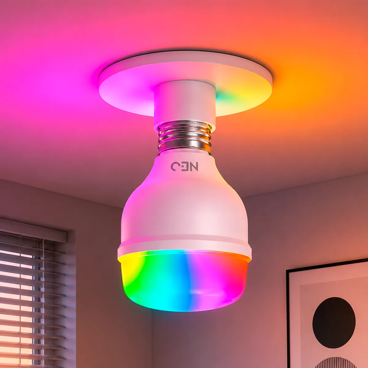 Lampada Led Smart Rgb Colorida Bivolt E27 Neo Avant 220v Rgb