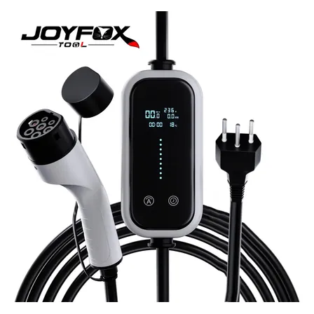 Carregador Carro Elétrico Portátil Joyfox 3.5 kW Bivolt Carregador Para Veículo Elétrico Byd Gwm Bmw Volvo Tipo 2 16A Com Cabo De 5m