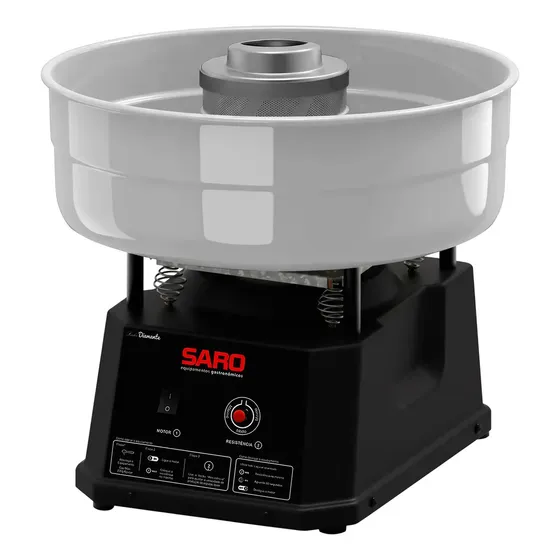 Maquina Algodão Doce Profissional Pratica Inox Bivolt Saro