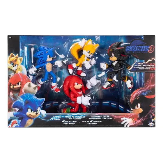 PACK 4 FIGURAS DE 5", SONIC FILME 3, SUNNY