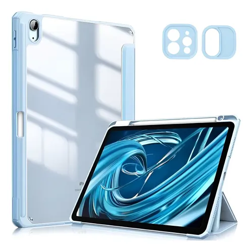 Capa Dobrável para iPad 10ª Geração 2022 Azul-celeste, Com Suporte para Lápis