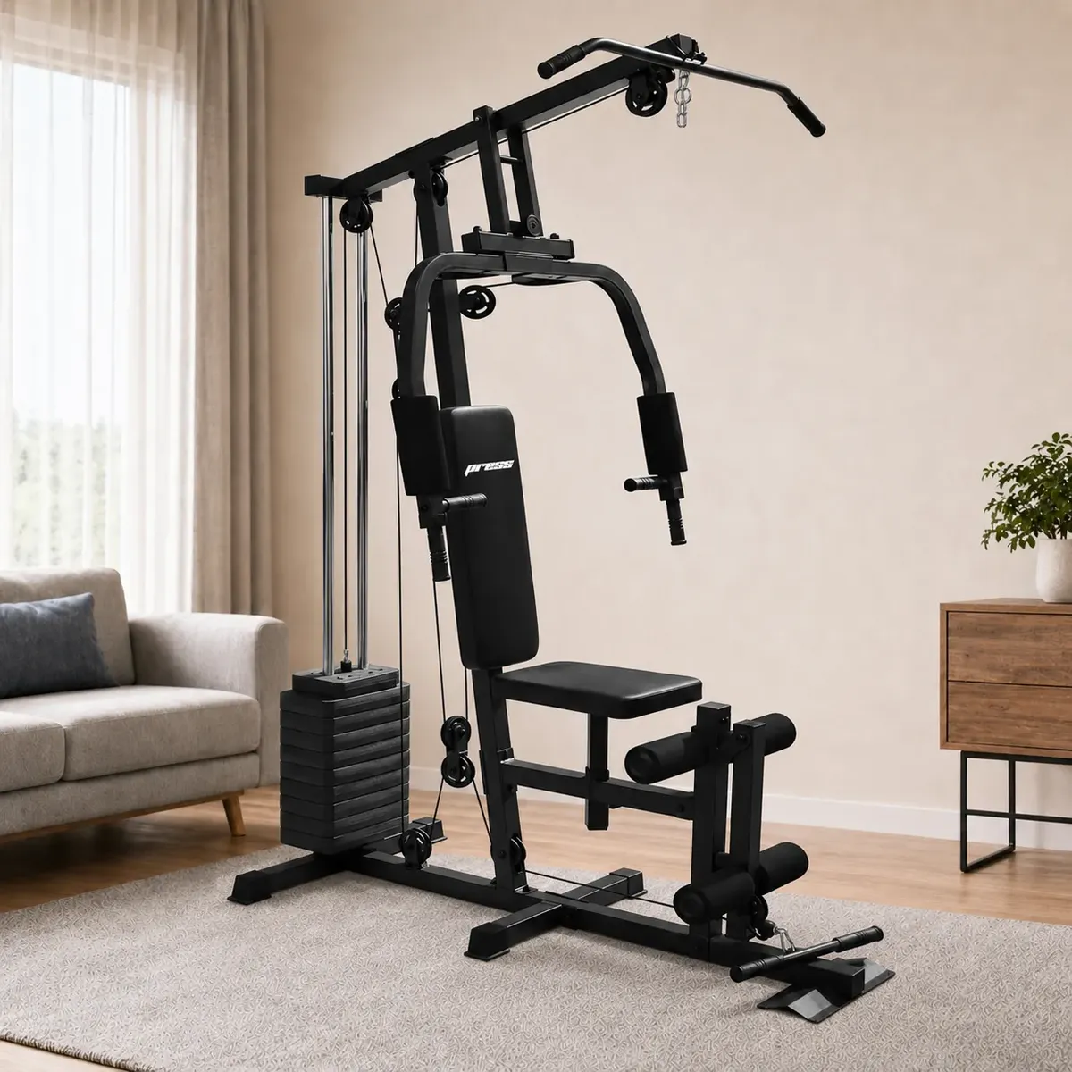 Estação De Musculação 45kg Mbx Fitness Academia Ginástica Preto