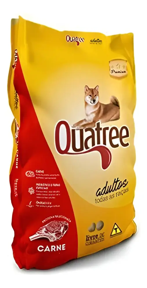 Ração Quatree Cães Adultos Todas As Raças Sabor Carne 15kg