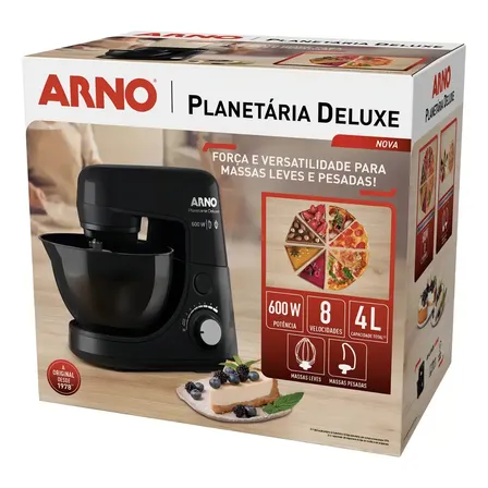 Batedeira Arno Com Pedestal Movimento Planetário Preta Cor Preto