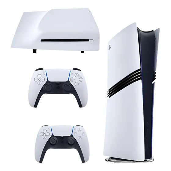 Playstation 5 Pro Digital 2tb Com Leitor E Controle Adicional - Ps5 Pro 2tb Com Leitor De Discos A Pronto Branco