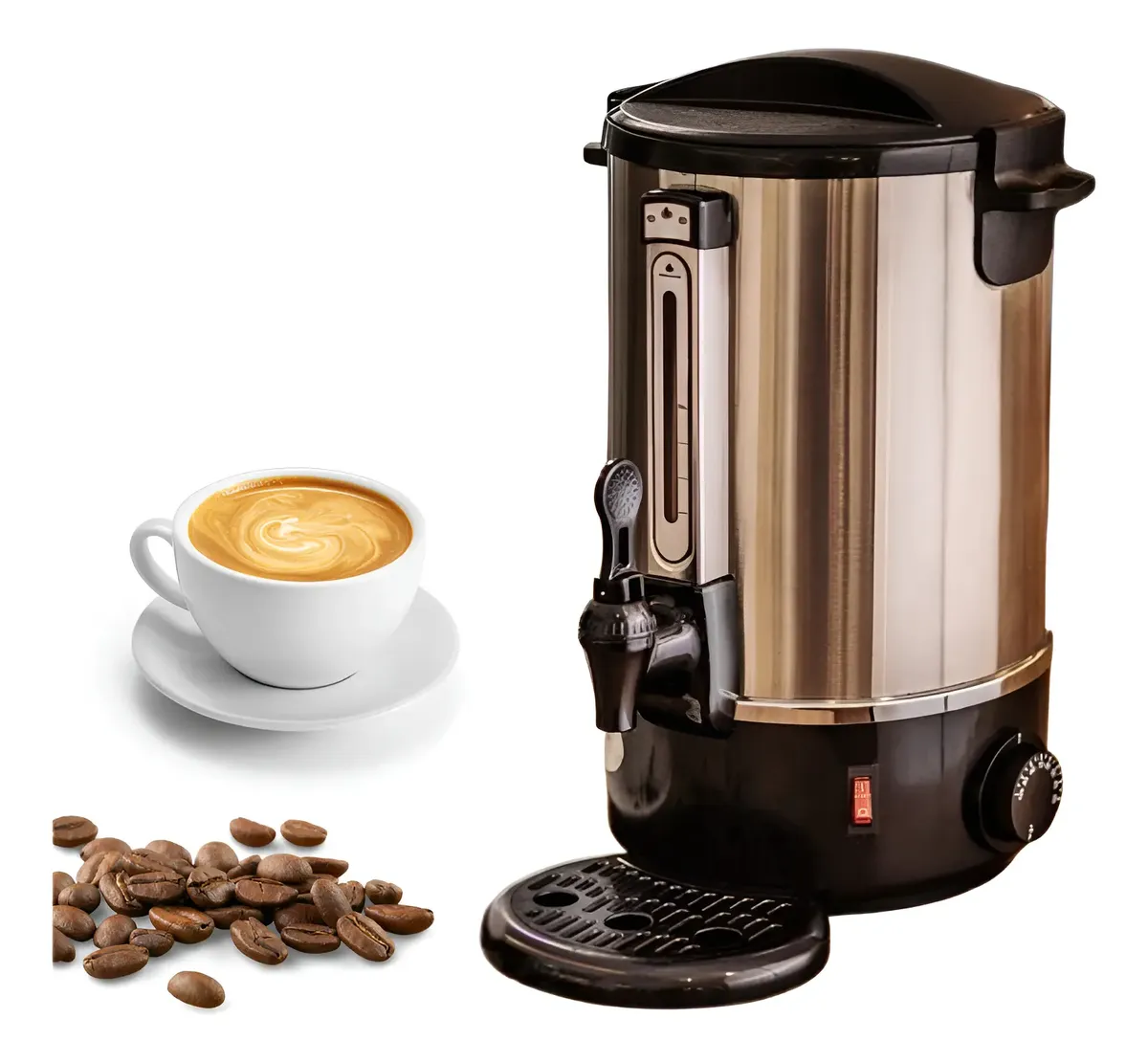 Cafeteira Automática Tipo Italiana Com Filtro 4 Litros Inox Inox 110v