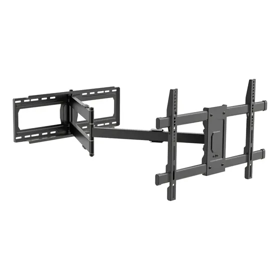Suporte de Tv com Braço Extra Longo com 1 Metro Aço Super Reforçado para TVs grandes de 32 Ate 86 Polegadas Giro Total de 180º graus Suporta peso de até 65Kg