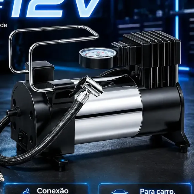 Compressor Portátil Verunto Digital 150psi USB Type-C para Carro e Moto