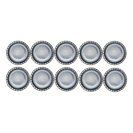 Kit 10 Luminárias Ufo LED 100W High Bay 6500K Bivolt Somague Preto IP67