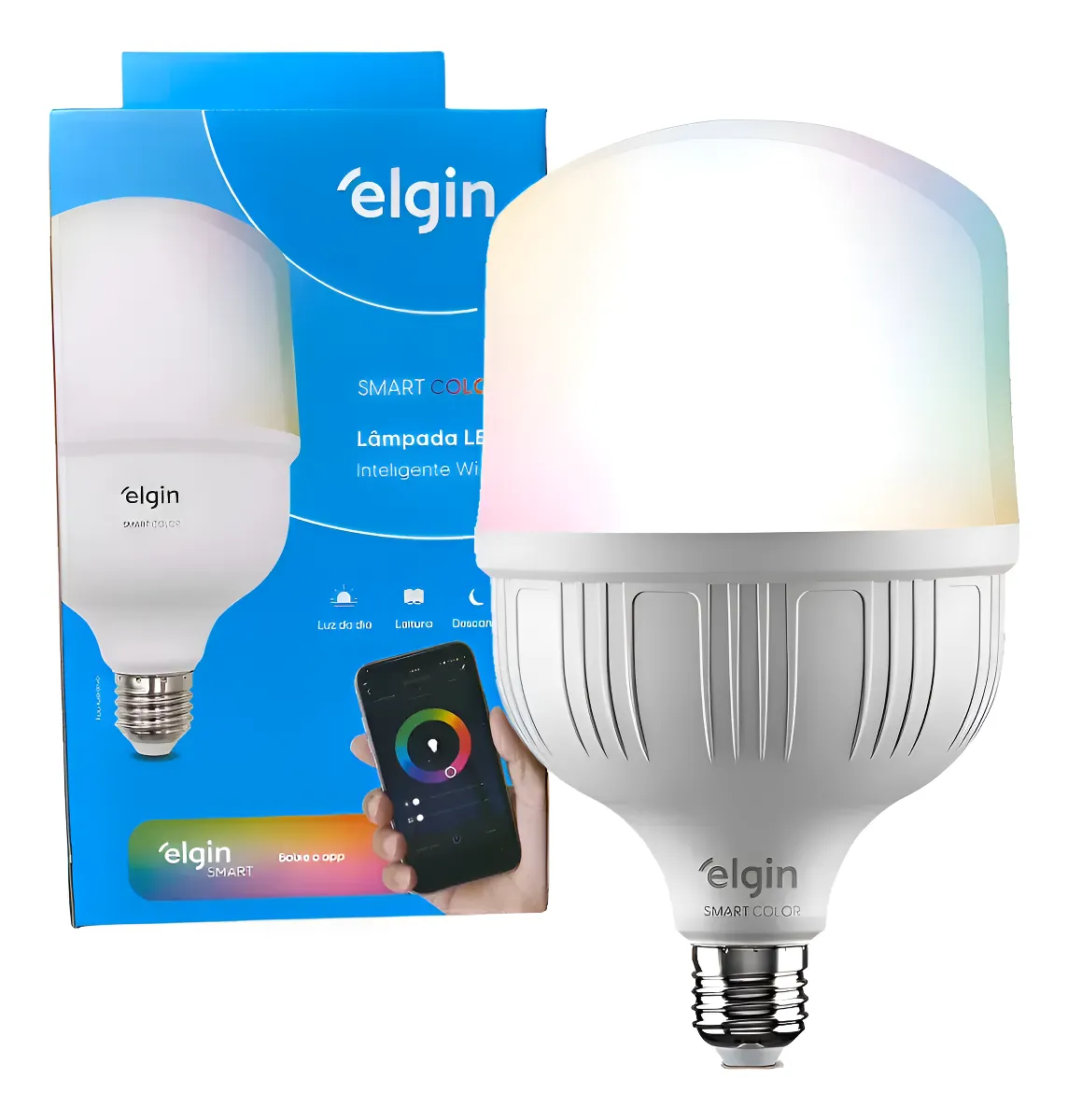 Lampada Led Rgb Bulbo 30w Inteligente Smart Wi-fi Elgin 220v Rgb