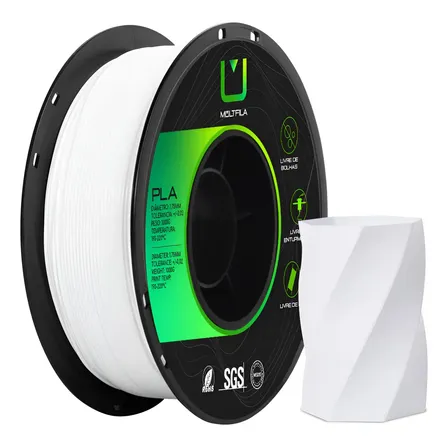Filamento Pla Branco 1.75mm 1kg Marca Multfila Impressora 3d