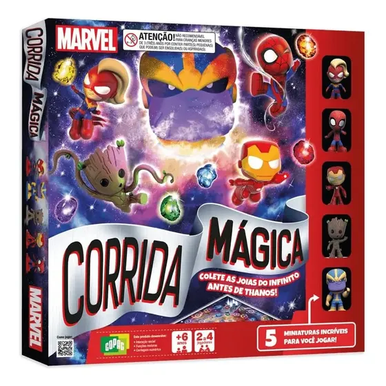 Jogo De Tabuleiro Corrida Mágica Marvel - Copag