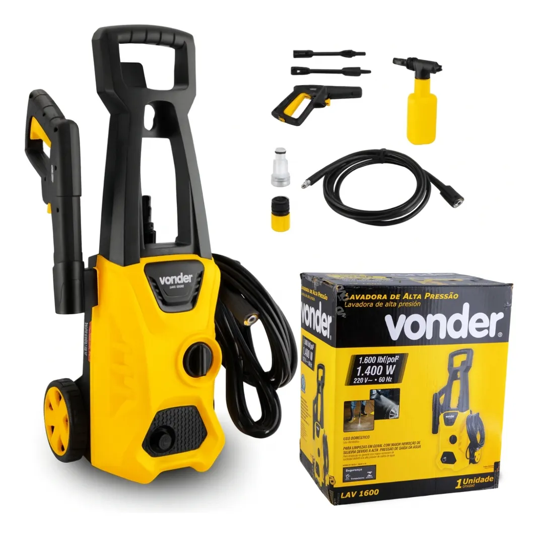 Lavadora De Alta Pressão 127v Lav1600 Vonder Amarelo 110v 60hz