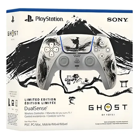 Dualsense Ghost Of Yotei Black Edição Limitada Ps5 Branco