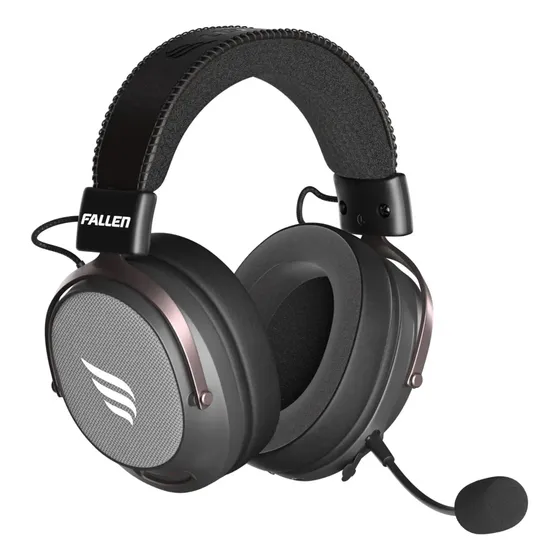 Headset Gamer Sem Fio Fallen Morcego Pro Wireless Bluetooth Com Som Imersivo Driver 53mm Cor Preto