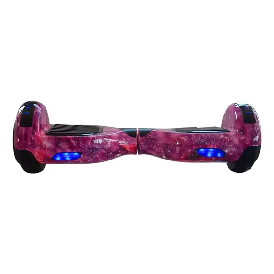 Hoverboard Skate Elétrico Com Led Bluetooth 6.5 Cores Cor Roxo Galaxia ELSCOMERCIAL